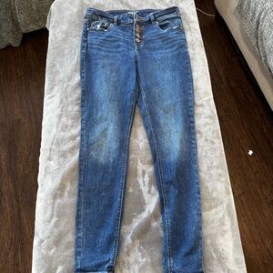 Edgely High-Rise Super Skinny Jeans 14W X-Long Blue Denim Stretch REPREVE®